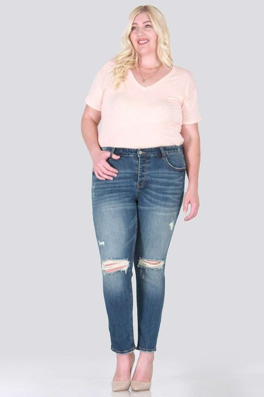 Distressed Skinny plus size