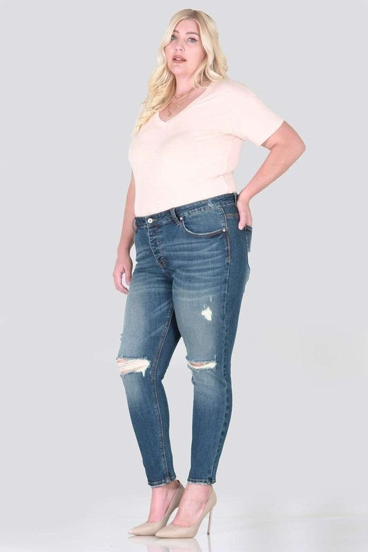 Distressed Skinny plus size