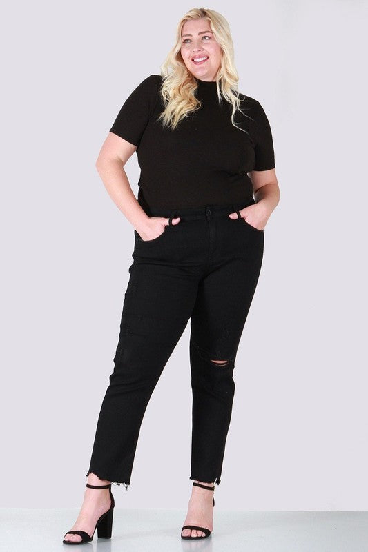 Relaxed skinny plus size