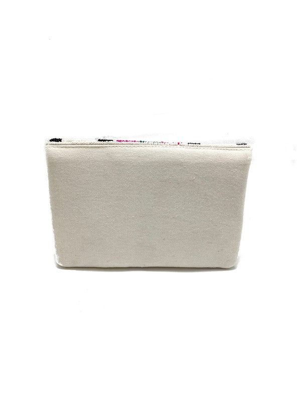 Cow Print Pattern Beaded Mini Clutch LMC-133