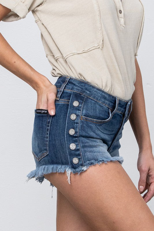 MIid Rise Shorts with Side Snap Buttons