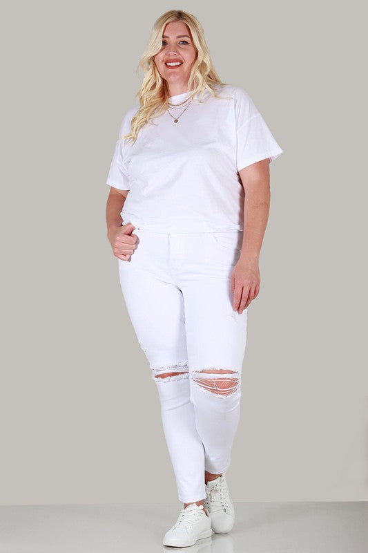 Distressed Skinny plus size