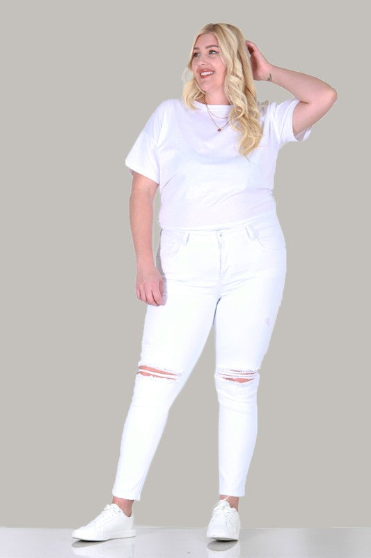 Distressed Skinny plus size