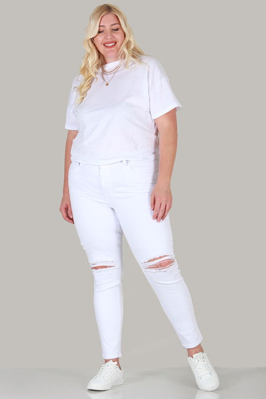 Distressed Skinny plus size