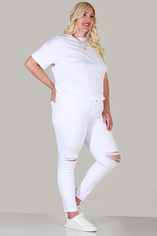 Distressed Skinny plus size