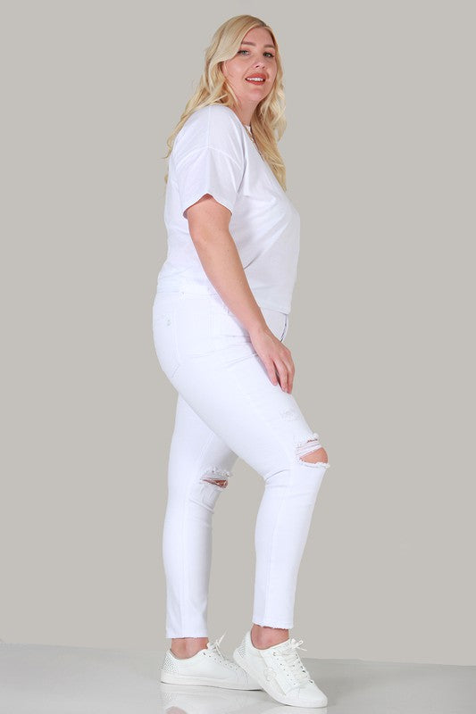 Distressed Skinny plus size