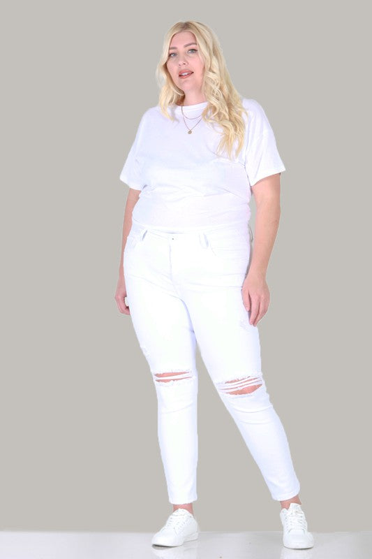 Distressed Skinny plus size