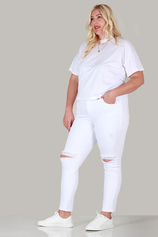 Distressed Skinny plus size