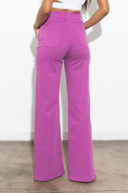 Front slit wide leg Pants