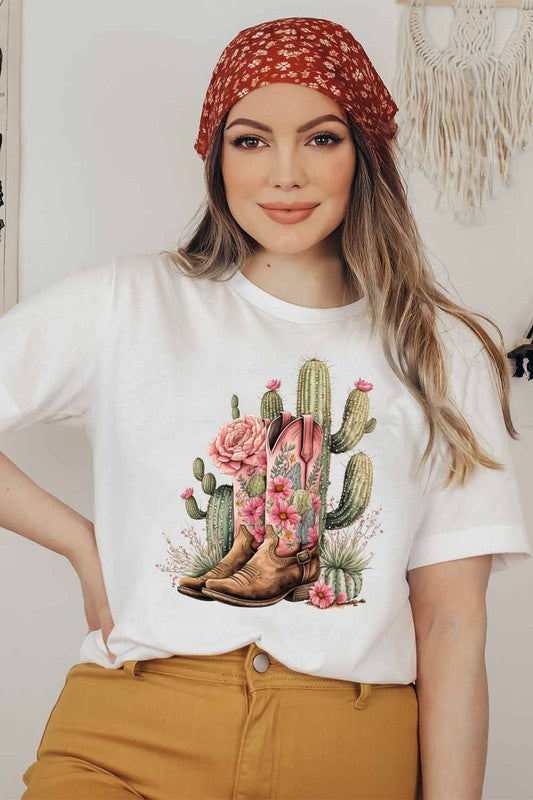 Blossom Boots Graphic Tee