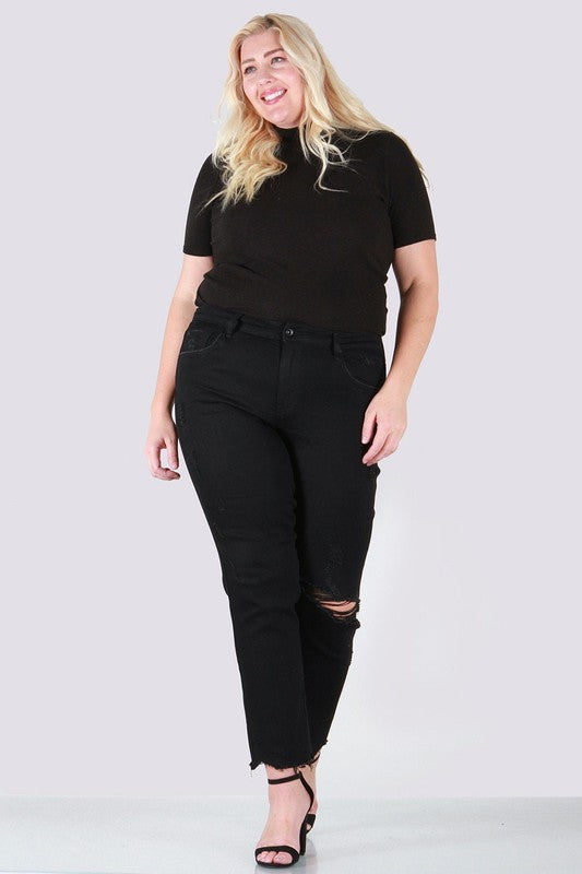 Relaxed skinny plus size