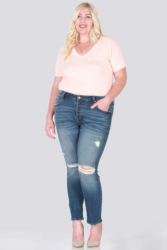 Distressed Skinny plus size