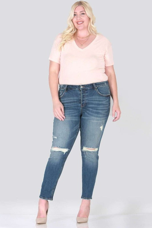 Distressed Skinny plus size