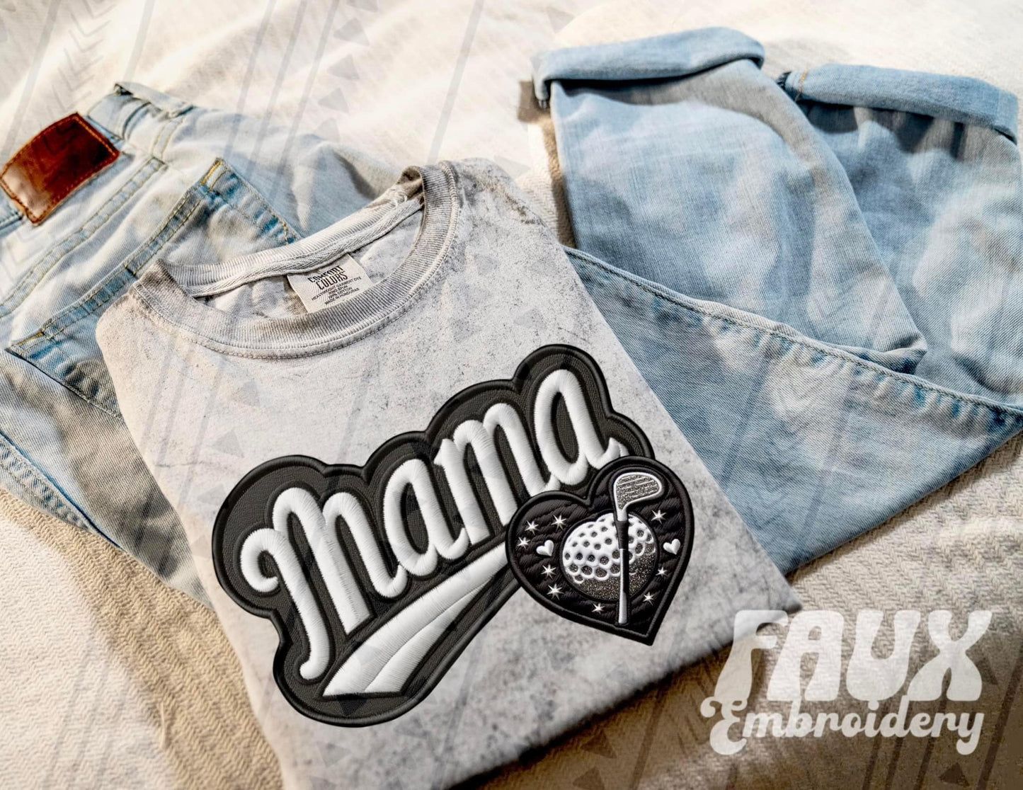 FAUX Varsity Mama Sweatshirt