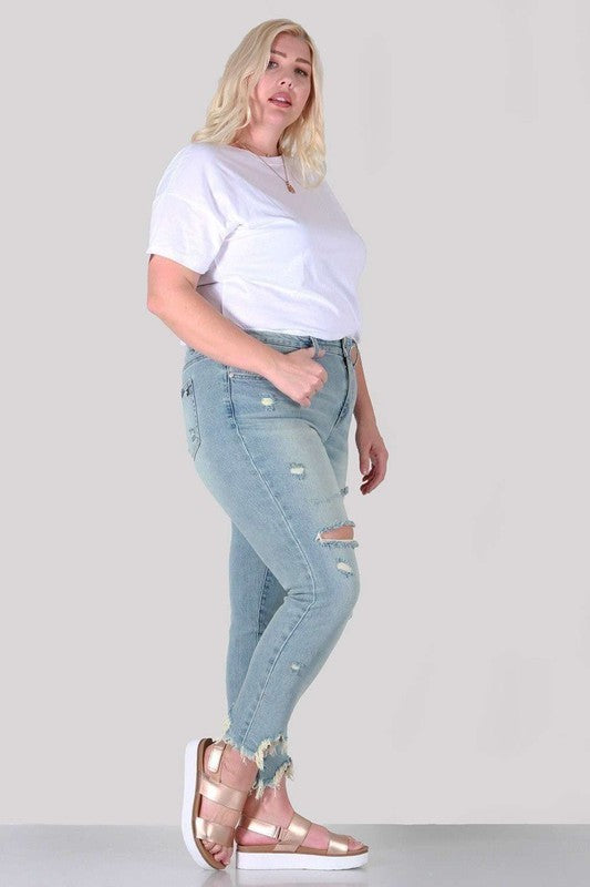 Relaxed skinny plus size