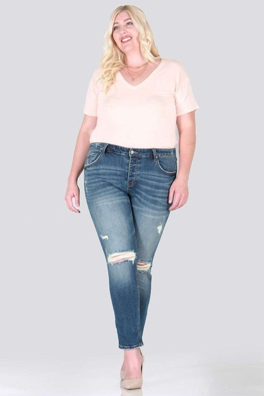 Distressed Skinny plus size