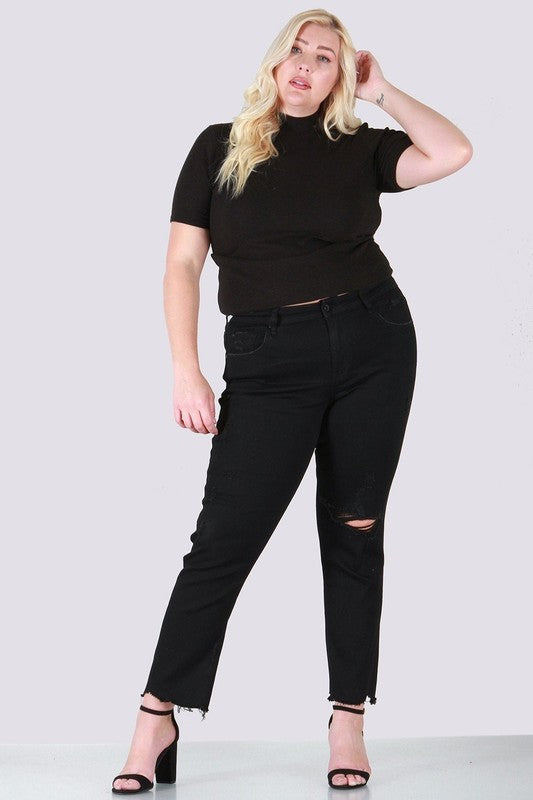 Relaxed skinny plus size