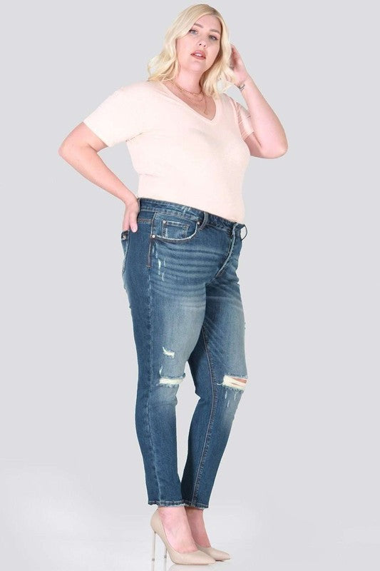 Distressed Skinny plus size