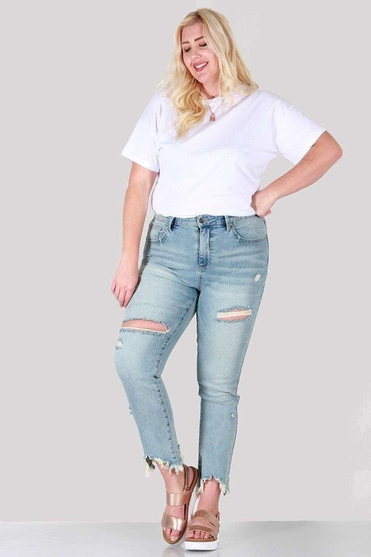 Relaxed skinny plus size