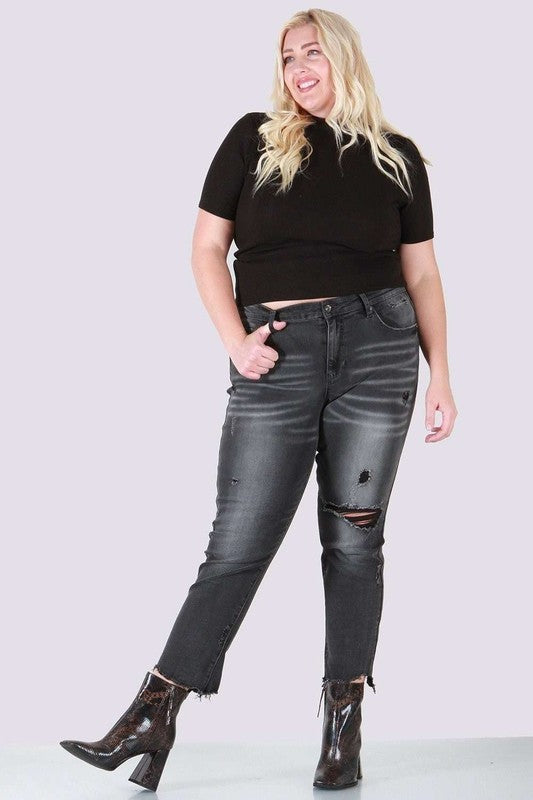 Relaxed skinny plus size