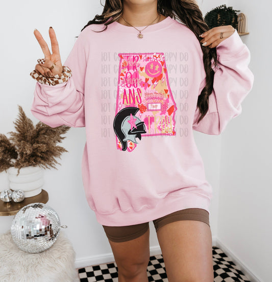 Preppy State Sweatshirt - Pink