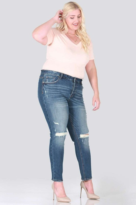 Distressed Skinny plus size