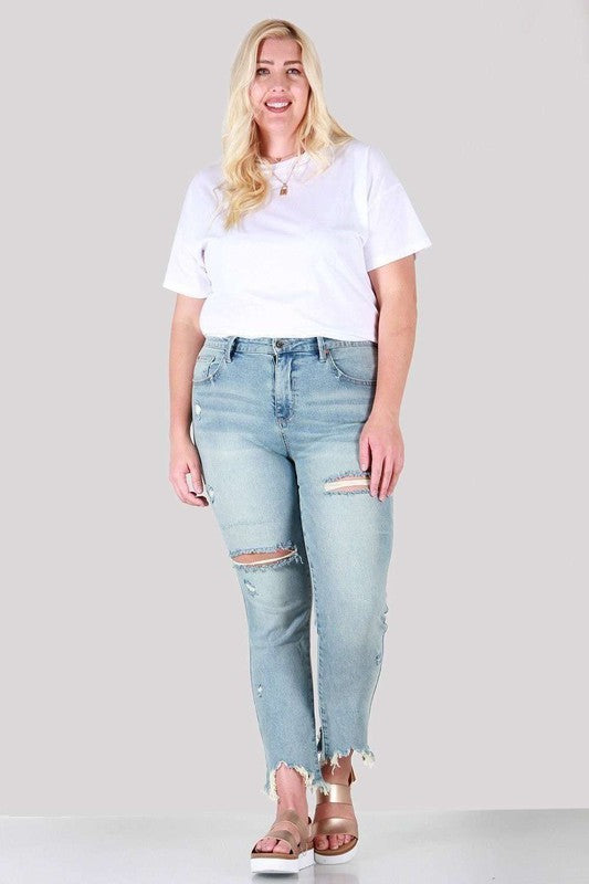 Relaxed skinny plus size