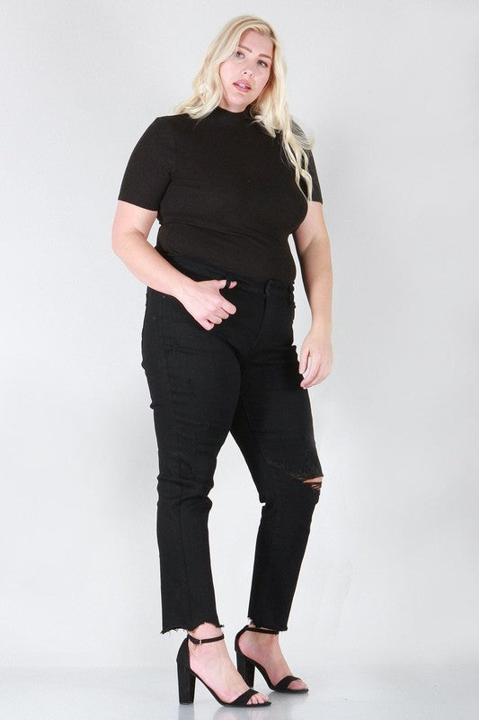 Relaxed skinny plus size