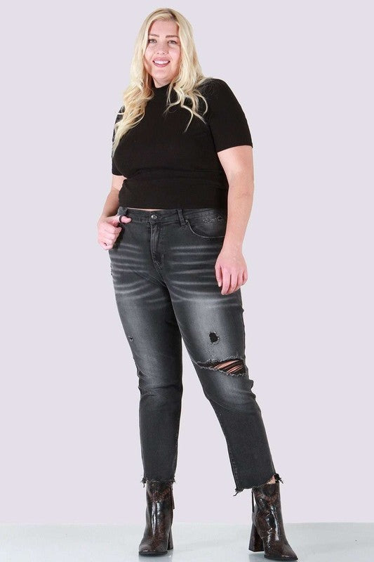 Relaxed skinny plus size