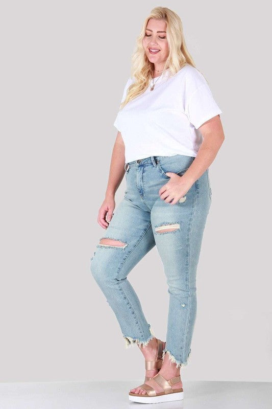 Relaxed skinny plus size