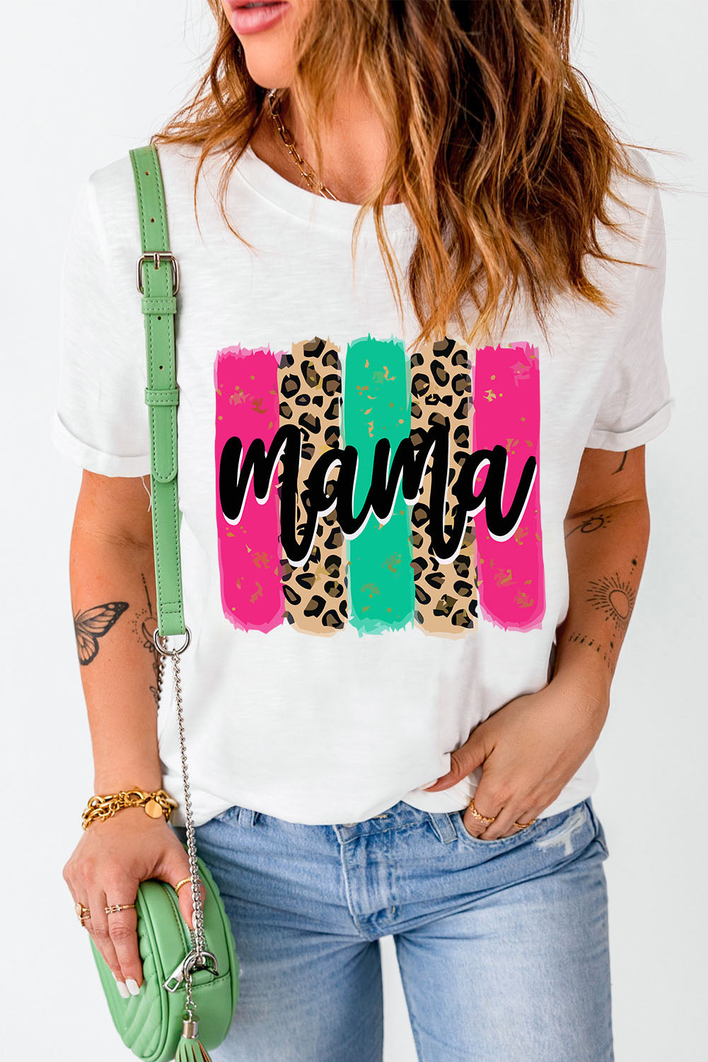 MAMA Graphic Round Neck T-Shirt