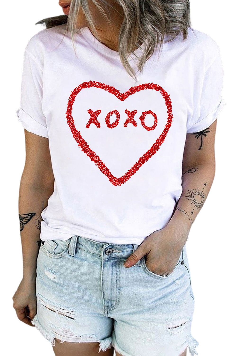 Sequin Heart Graphic Tee