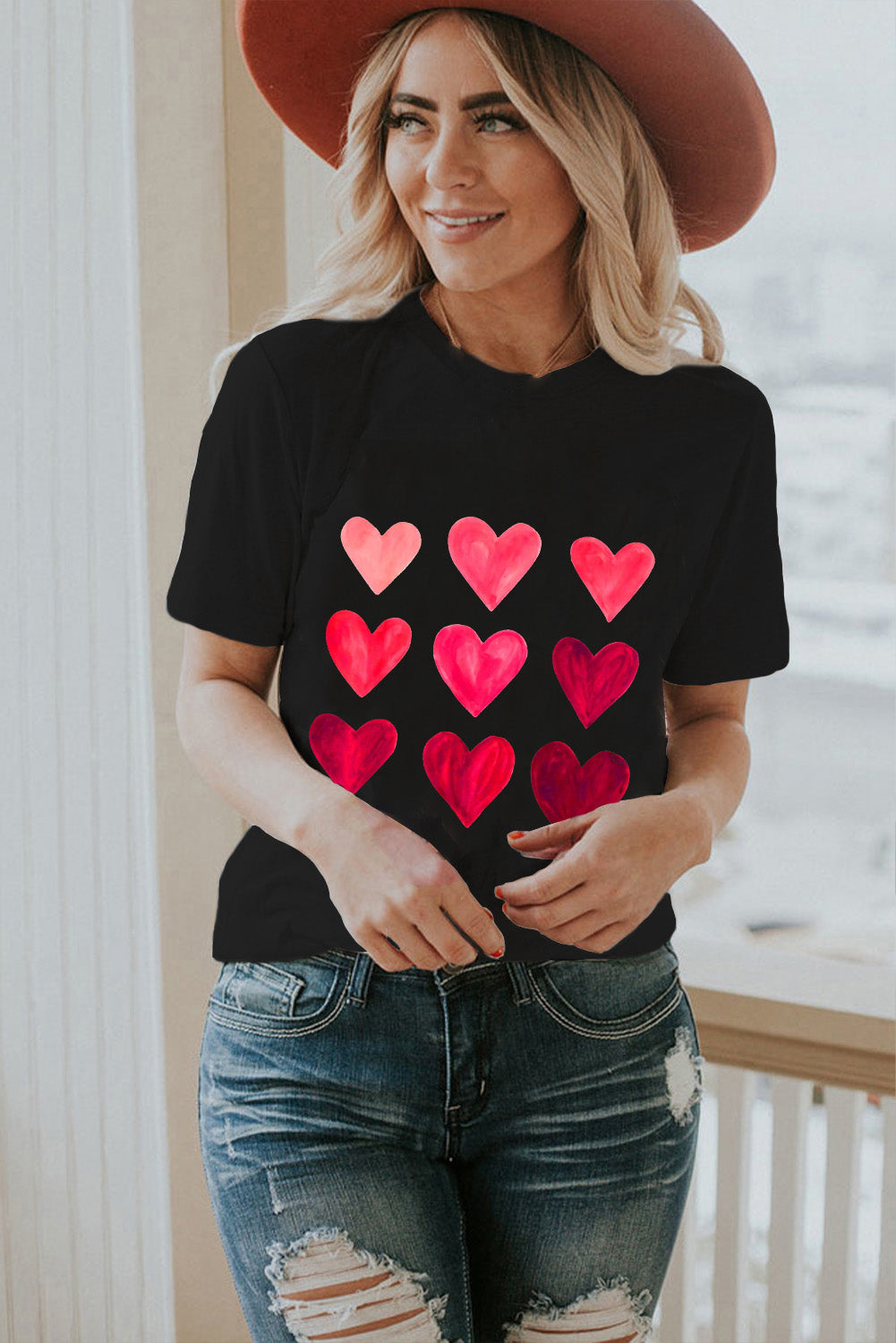 Sequin Heart Graphic Tee