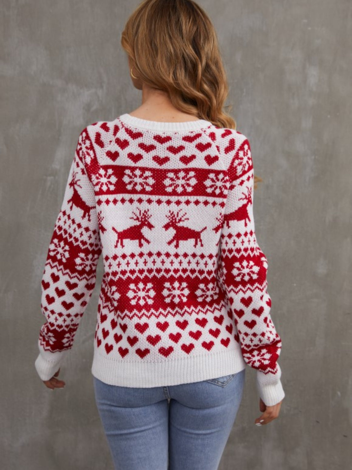 Christmas Theme Round Neck Sweater