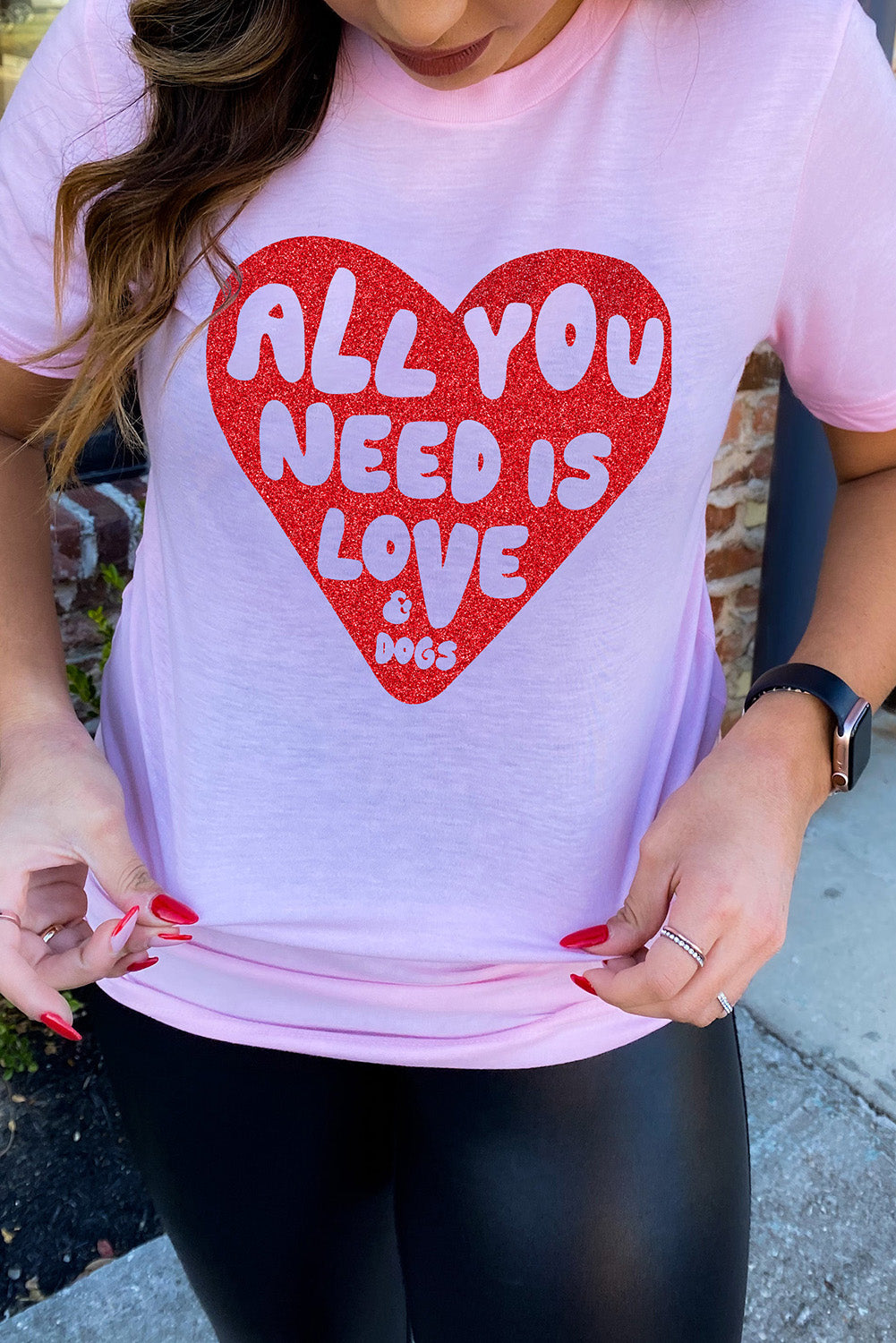 Sequin Heart Graphic Tee