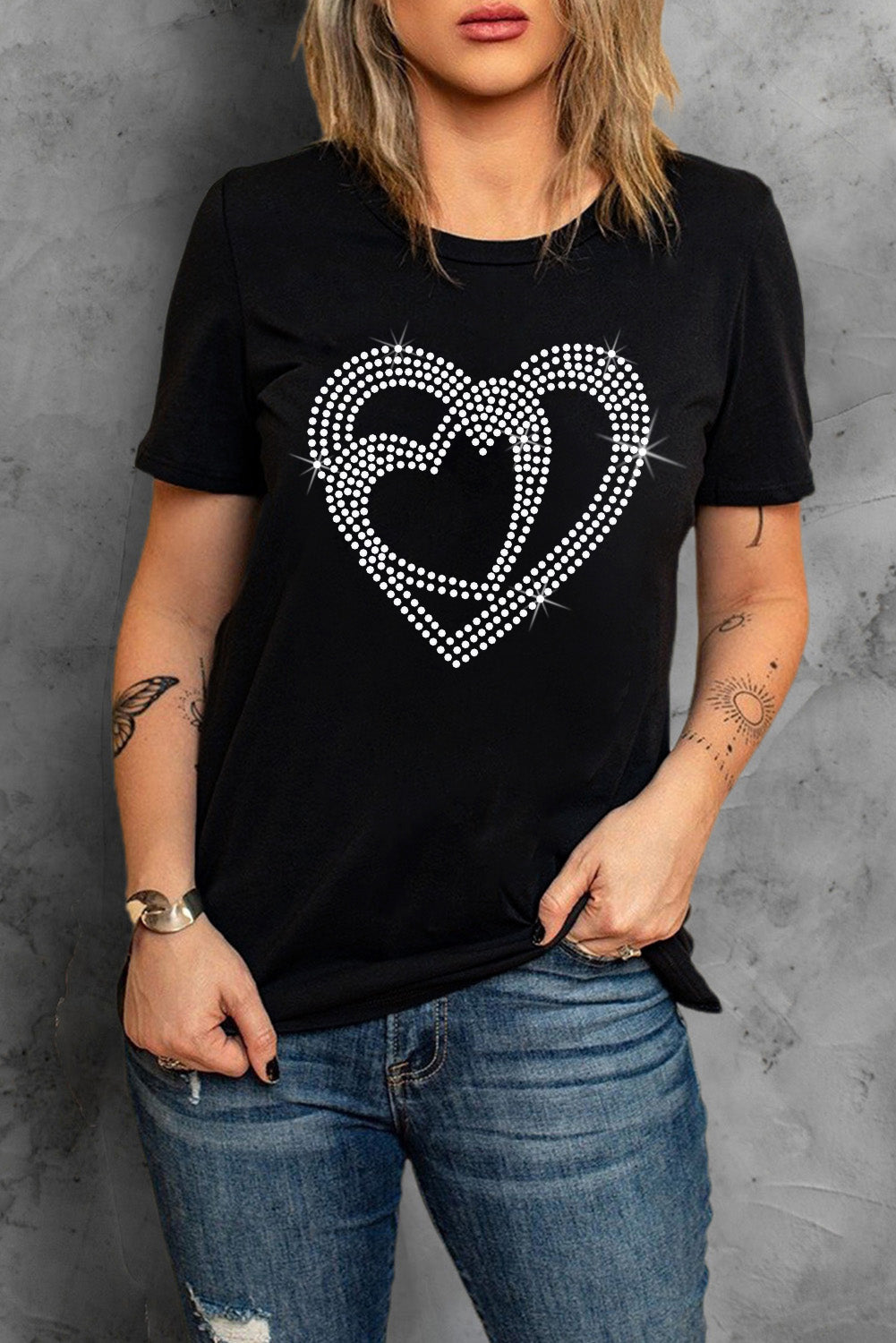 Hello Valentine Letter Print T Shirt