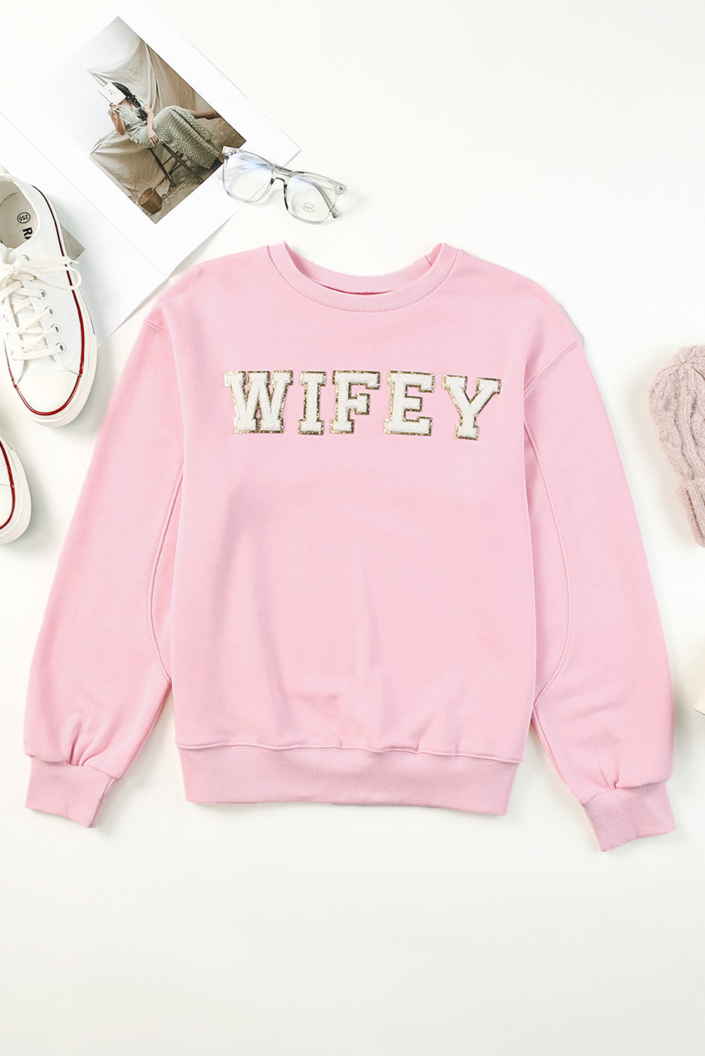 WIFEY Graphic Crewneck Sweatshirt