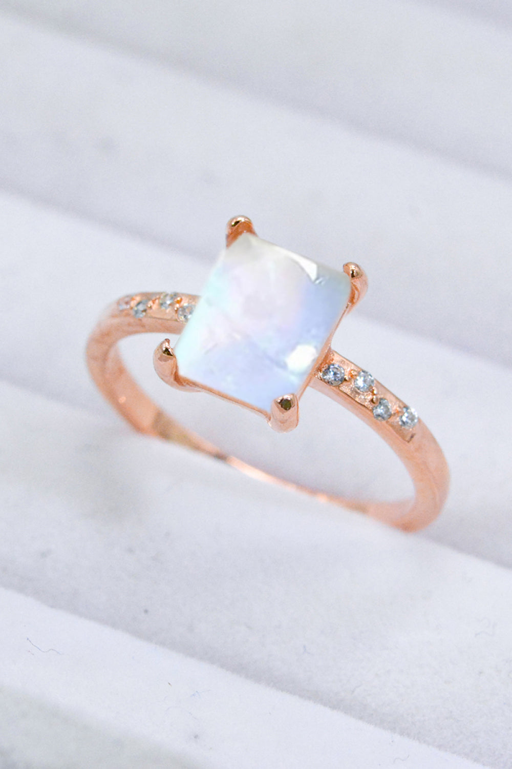 Square Moonstone Ring