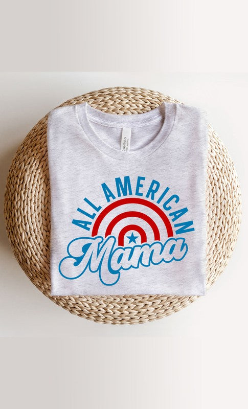 All American Mama Rainbow Graphic Tee