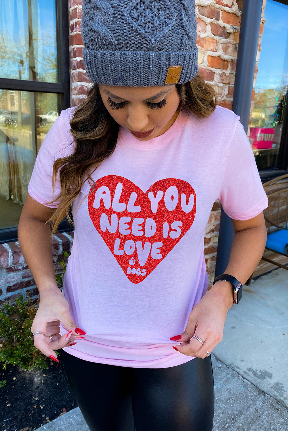 Sequin Heart Graphic Tee