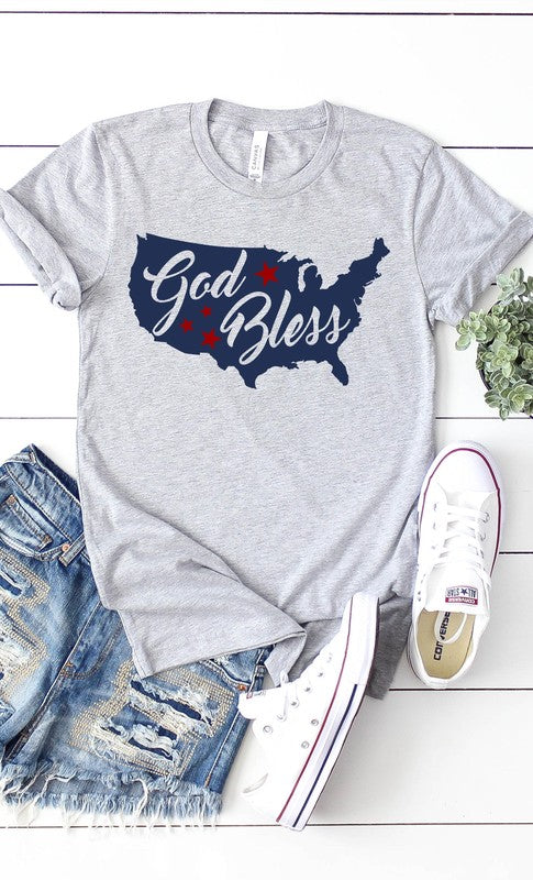 God Bless America PLUS Size Graphic Tee