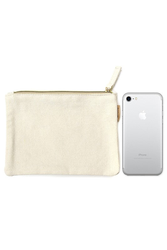 Multi Lettering Cotton Canvas Eco Pouch Bags