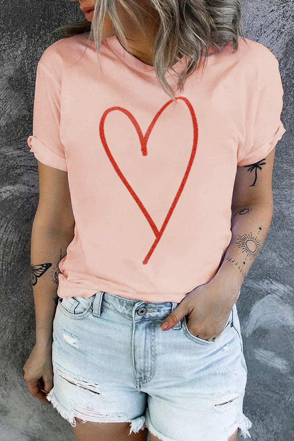 Sequin Heart Graphic Tee