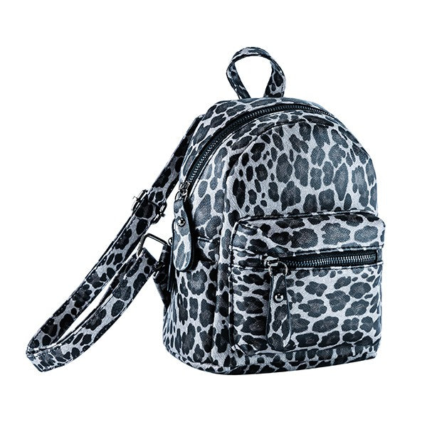 SMALL LEOPARD PRINT BACKPACK