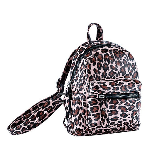 SMALL LEOPARD PRINT BACKPACK