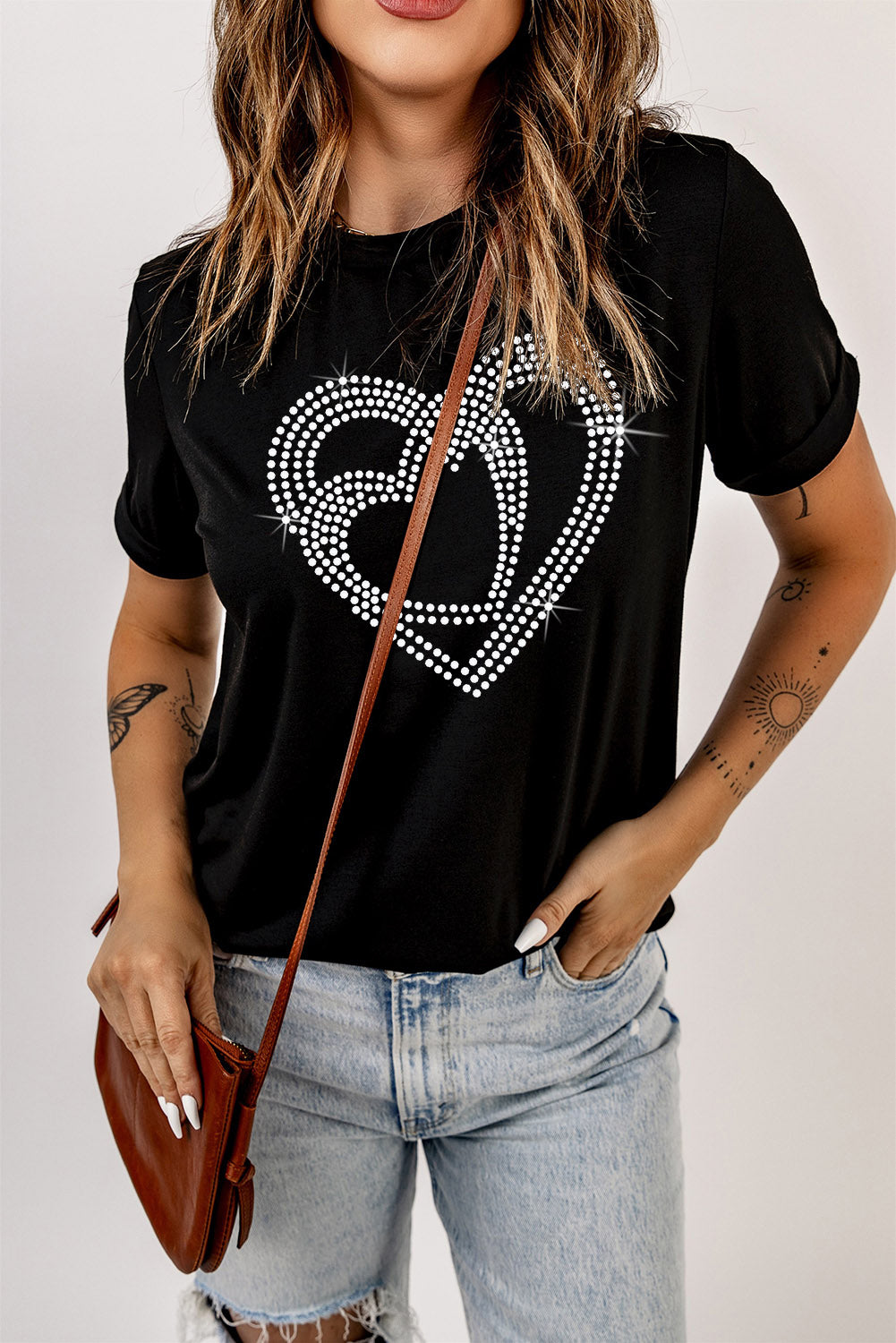 Hello Valentine Letter Print T Shirt