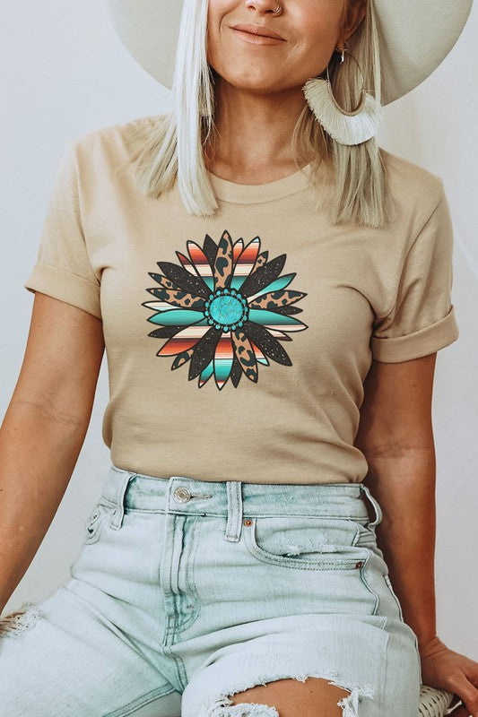 Western Boho Sunflower Graphic Tee