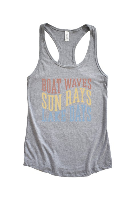 Boat Waves Sun Rays Tank