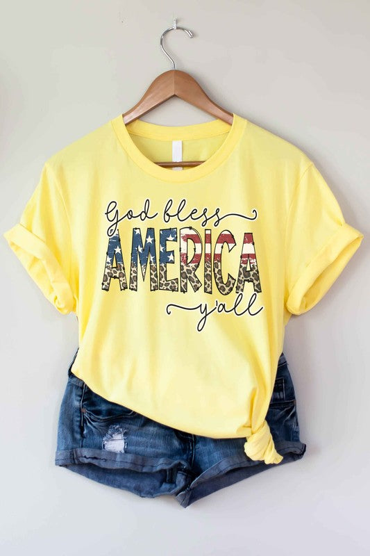 GOD BLESS AMERICA GRAPHIC T-SHIRT