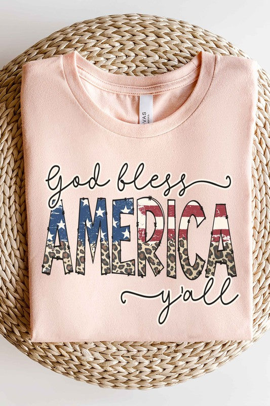 GOD BLESS AMERICA GRAPHIC T-SHIRT